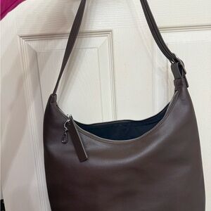 BAGGU Taupe Leather Hobo Bag